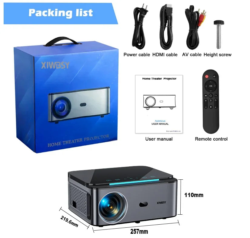 XIWBSY 2025 T07 - Vidéo Projecteur 4K - MonVideoProjecteur