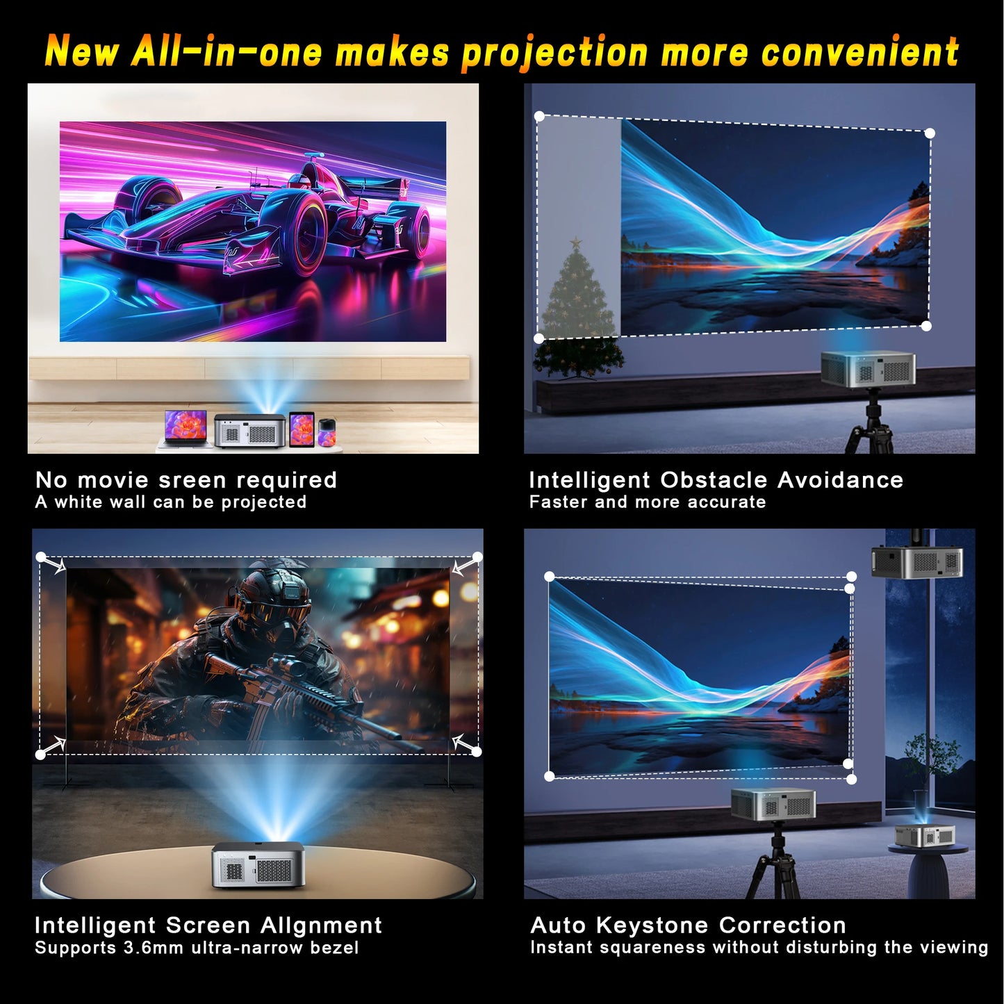 HORLAT 26000 Lumens - Vidéo Projecteur 4K - MonVideoProjecteur