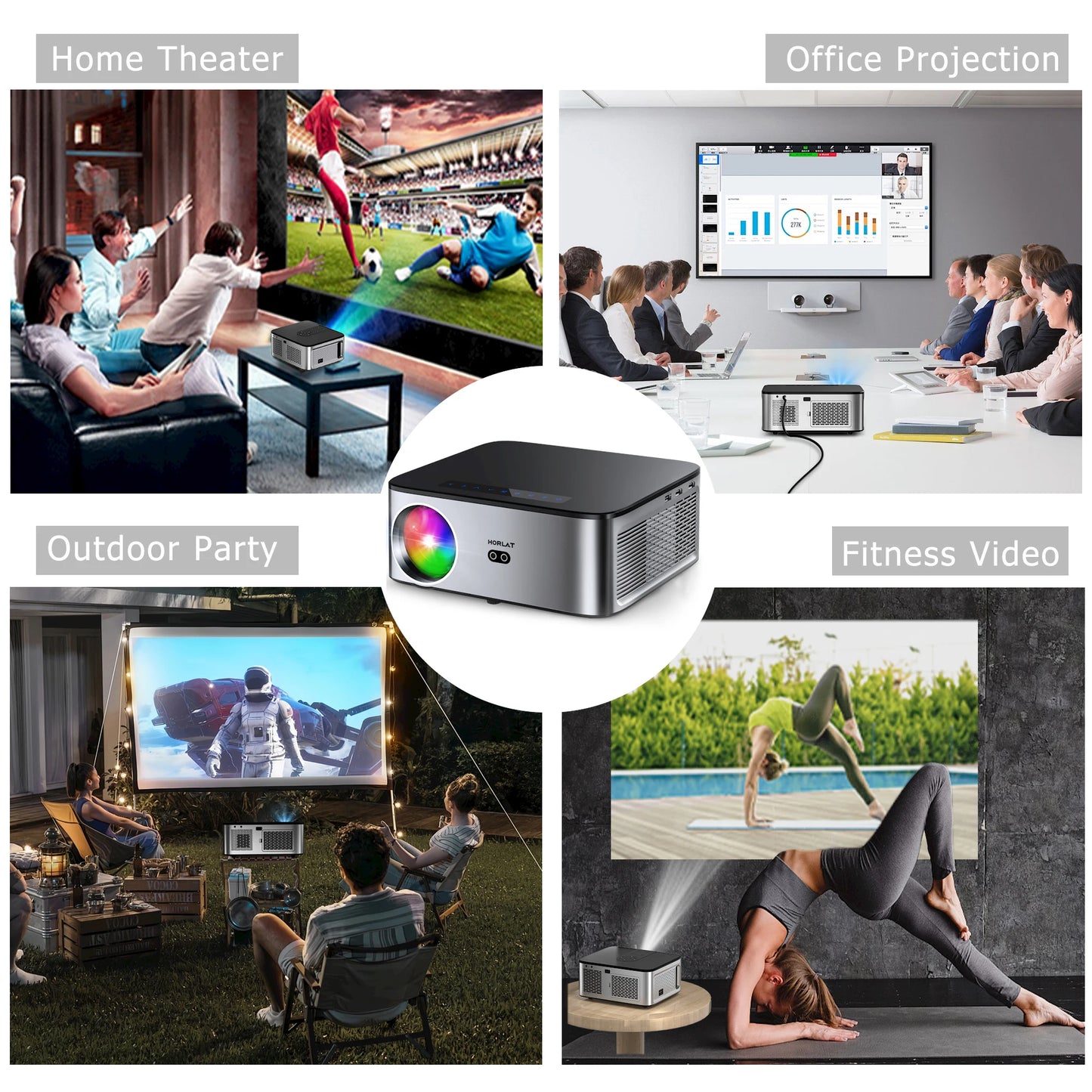 HORLAT 26000 Lumens - Vidéo Projecteur 4K - MonVideoProjecteur