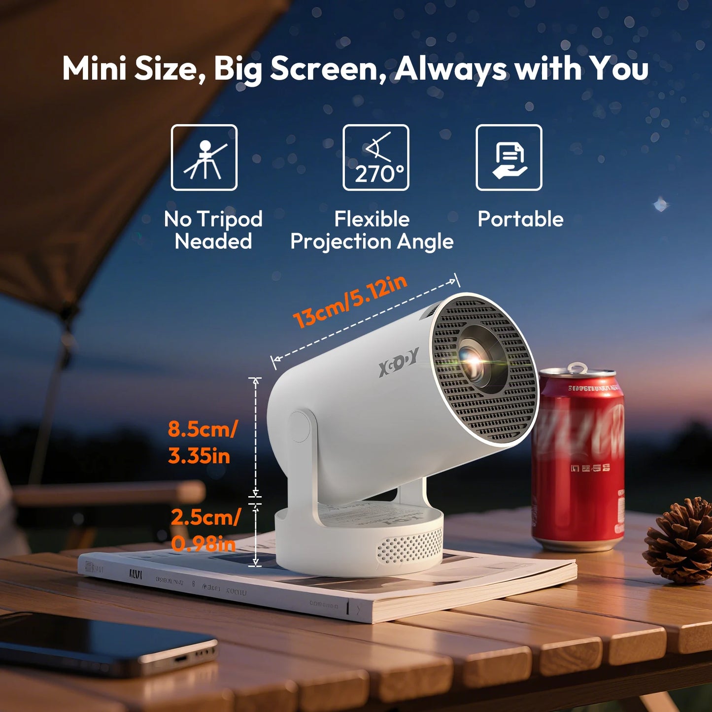 XGODY Portable Gimbal 3S - Vidéo Projecteur Portable - MonVideoProjecteur.fr