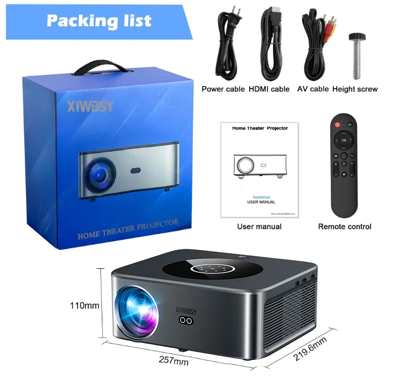 XIWBSY 1000ANSI - Vidéo Projecteur 4K - MonVideoProjecteur