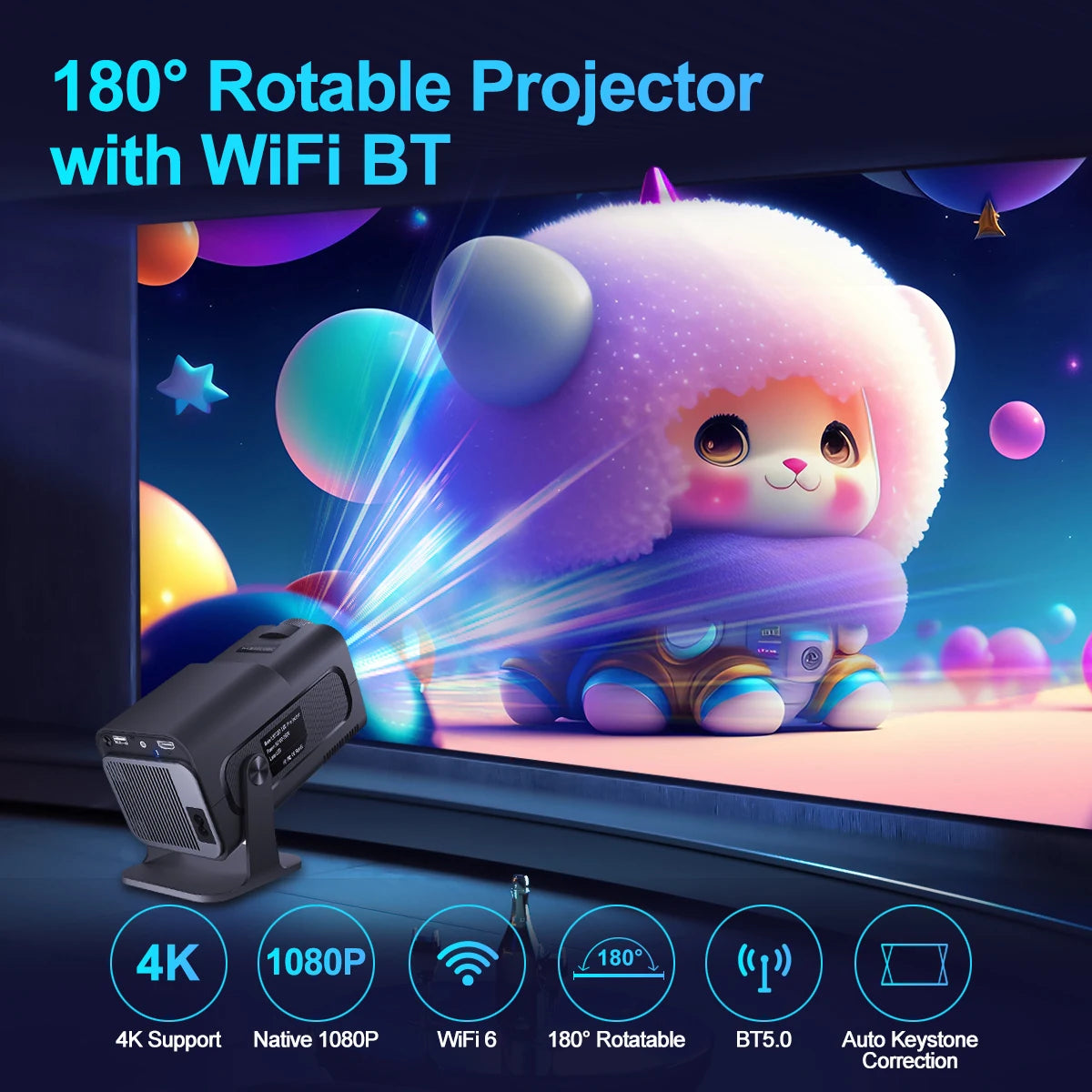 Magcubic HY320 - Vidéo Projecteur 4K - MonVideoProjecteur