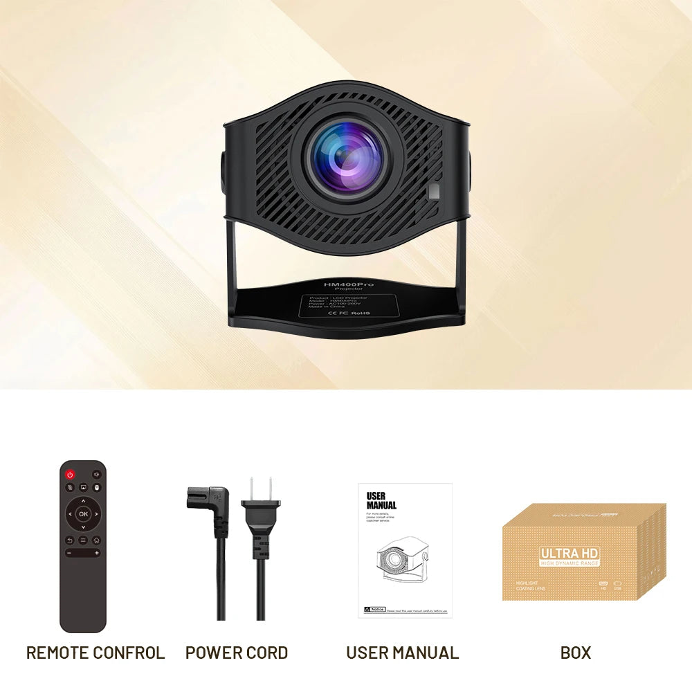 LVMAO HM400pro - Vidéo Projecteur 4K Portable - MonVideoProjecteur