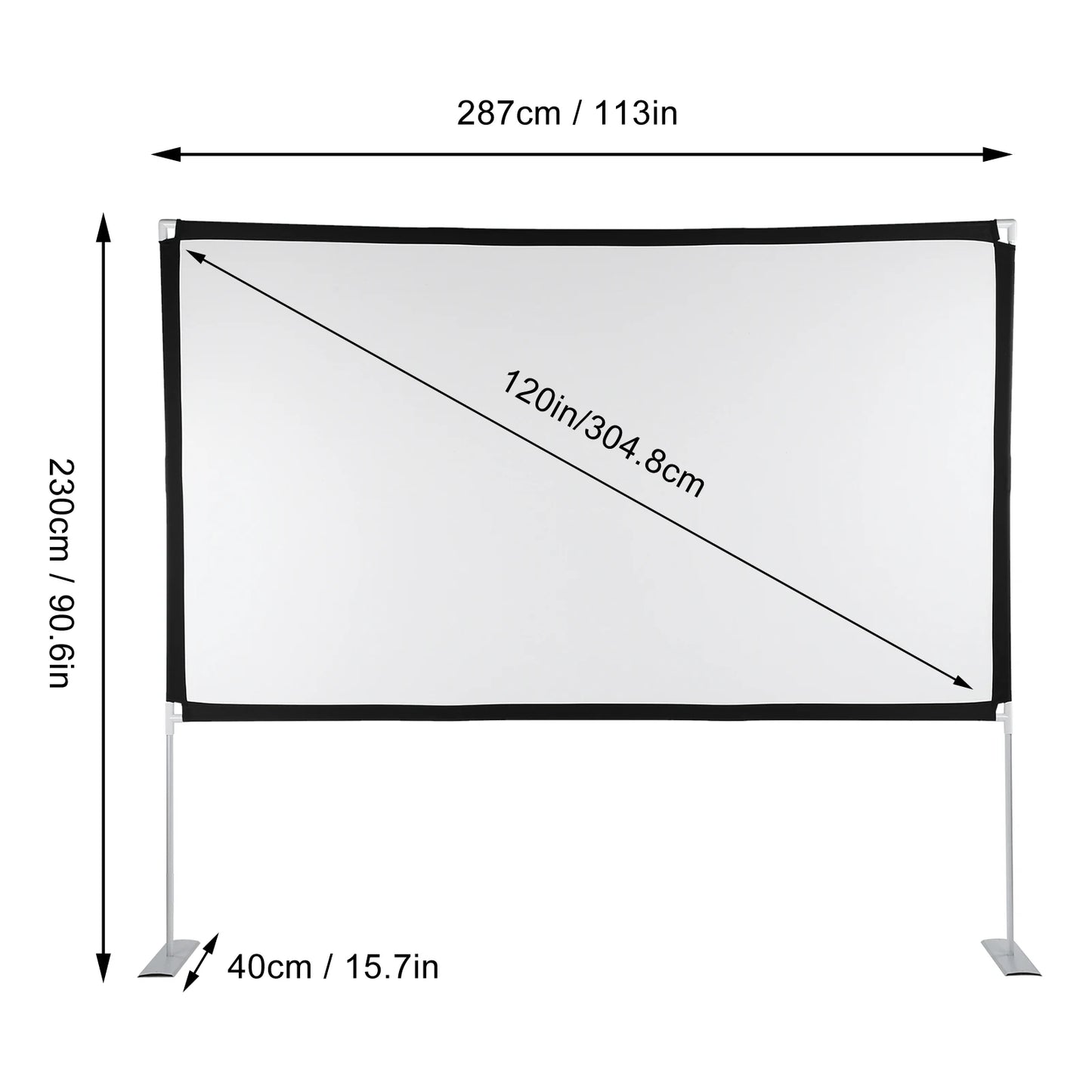 HKCYSEA Écran Pliable pour Vidéo Projecteur