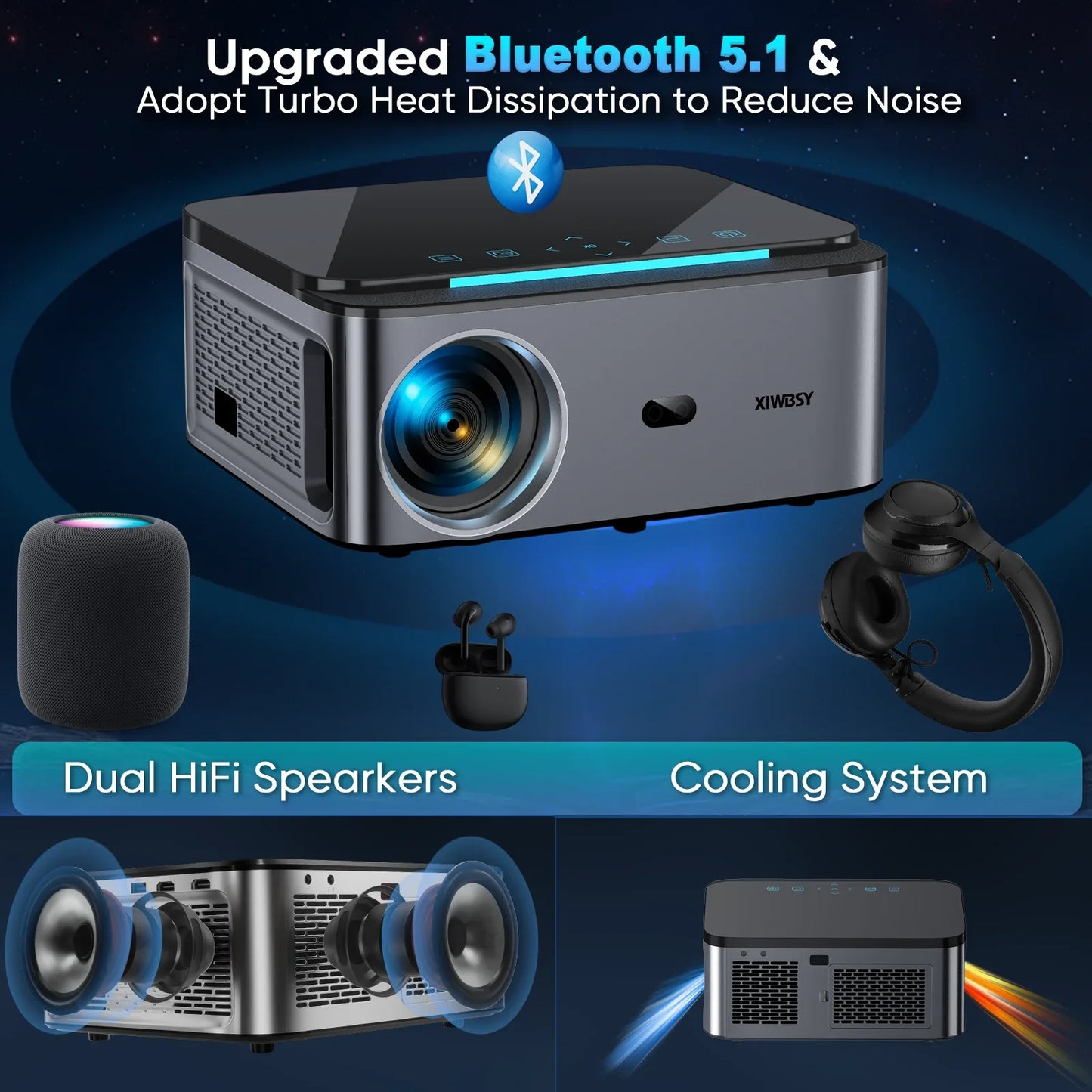 XIWBSY 2025 T07 - Vidéo Projecteur 4K - MonVideoProjecteur
