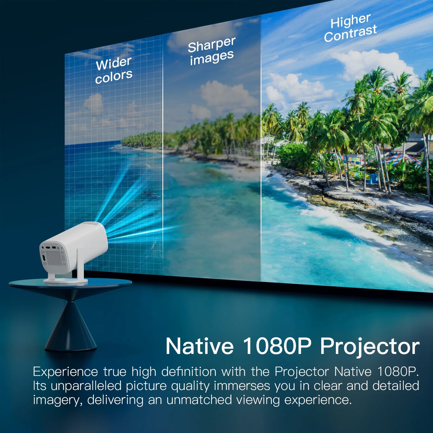 HONGTOP - Vidéo Projecteur 4K - MonVideoProjecteur