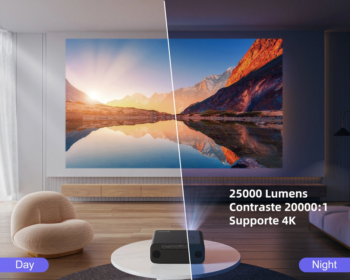 WIMIUS Auto Focus - Vidéo Projecteur 4K - MonVideoProjecteur