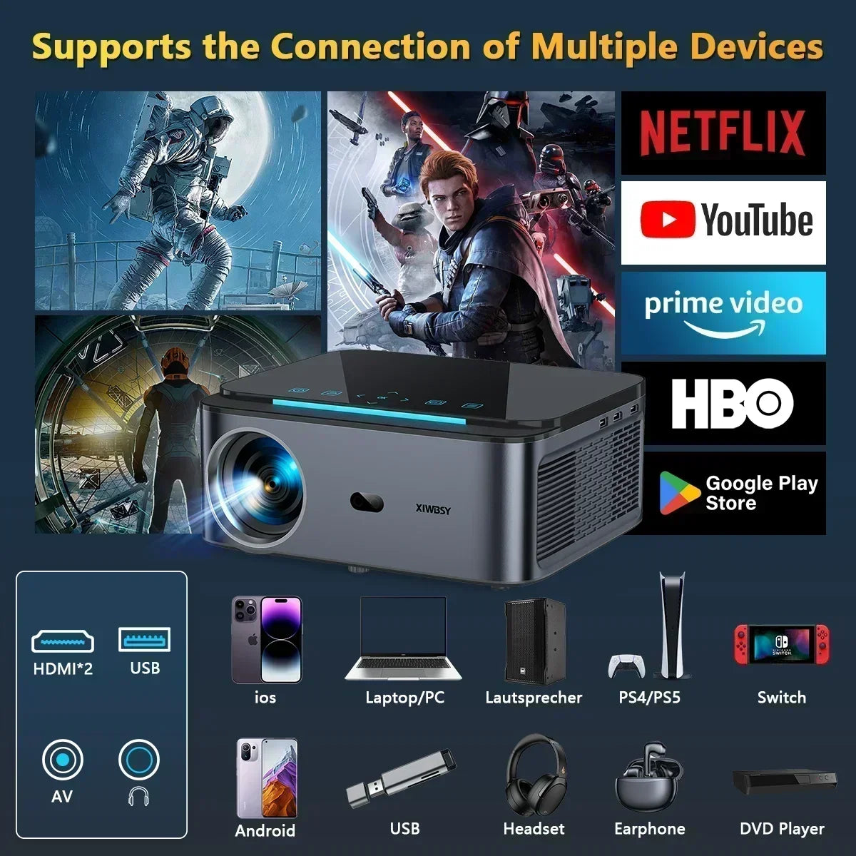 XIWBSY 2025 T07 - Vidéo Projecteur 4K - MonVideoProjecteur