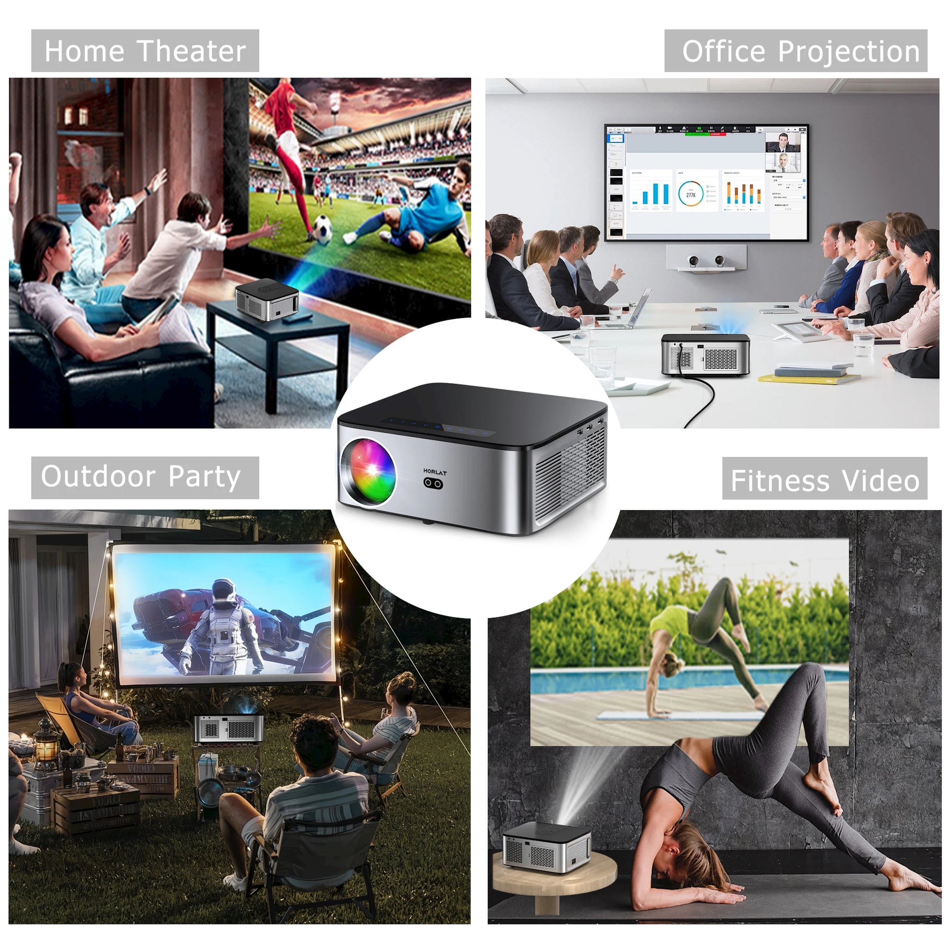 HORLAT 26000 Lumens - Vidéo Projecteur 4K - MonVideoProjecteur