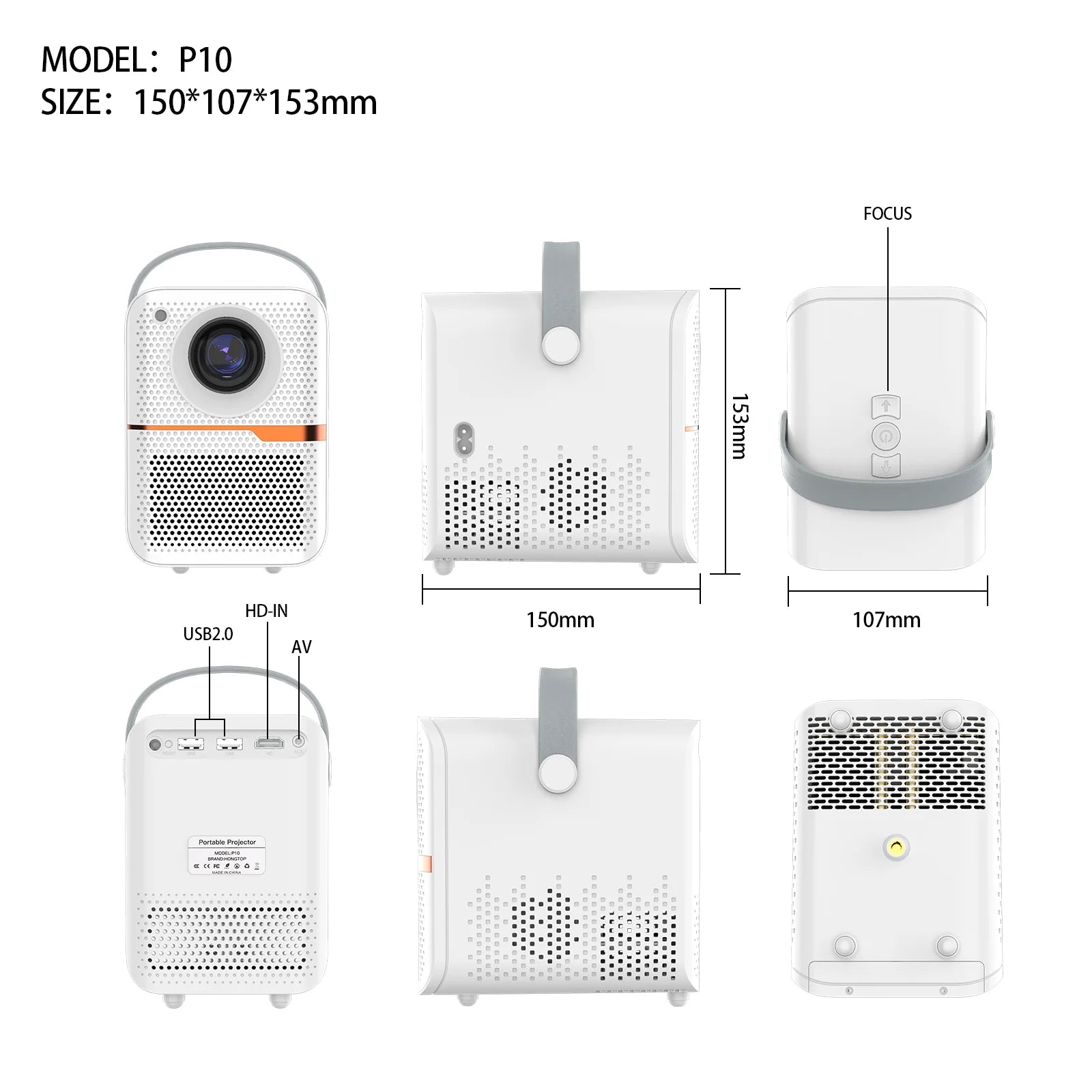 HONGTOP - Vidéo Projecteur Portable - MonVideoProjecteur